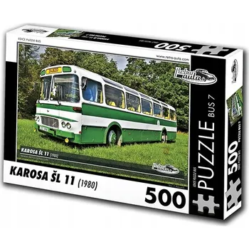 Puzzle Puzzle RETRO AUTA 40 dílků RETRO AUTA Puzzle AUTOBUS č. 7 Karosa ŠL 11 (1980) 500 dílků