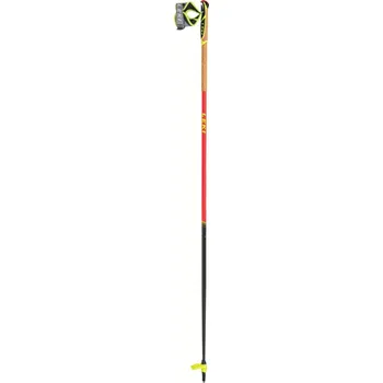 Trekingová hůl Skialpové hole LEKI Mezza Race Naturalcarbon-Fluorescent Red-Neonyellow - 120 cm