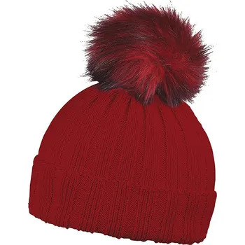 Čepice Cofee Zimní čepice Rib fur Velikost: uni, Barva: bordó (02)