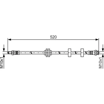 Brzdový systém Brzdová Hadice BOSCH (1987481495)