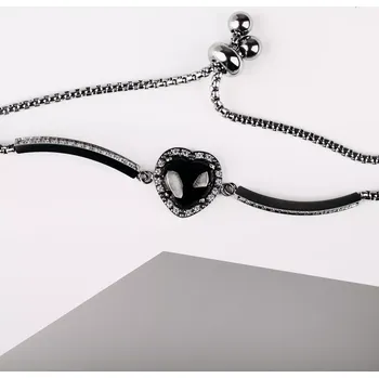 Náramek Vintara BL Steel - náramek z chirurgické oceli se zirkony