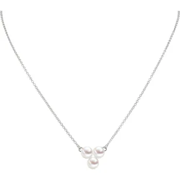 Souprava šperků Leru Stříbrný náhrdelník 3 perly