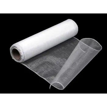 Organza šíře 36 cm obšitá - 1 - bílá - od 1m