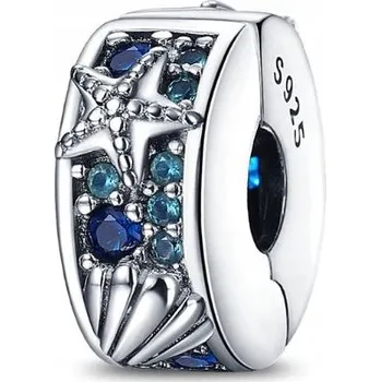 Přívěsek Stříbrný přívěsek charms klips Tropická Hvězdice a Mušle s925 SimplyMe + DÁREK