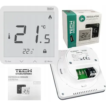 Termostat Regulátor teploty, pokojový termostat bílý R-8pb plus WG.11.0621 TECH