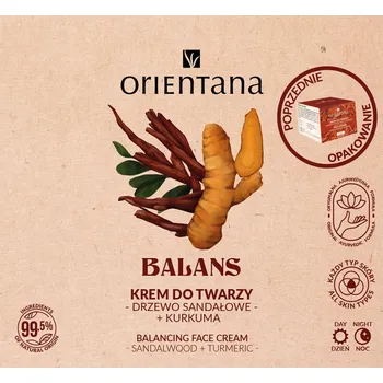 Pleťový krém Orientana Balans přírodní pleťový krém se santalovým dřevem a kurkumou, 50 g