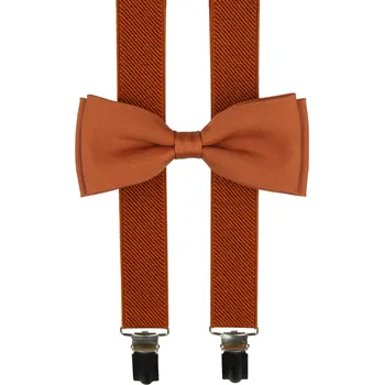 Kšandy Cihlové pánské kšandy s motýlkem