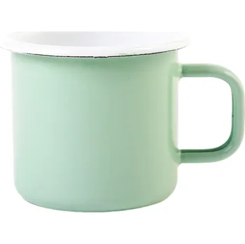 OLYMP Olymp, Jihočeský plecháček, smaltovaný hrnek 8 cm, 0,4 l, mátový s bílým lemem 219/08c