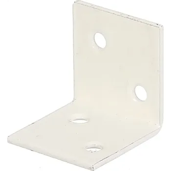 Tesařské kování ALBERTS Úhelník široký bílý 30 mm