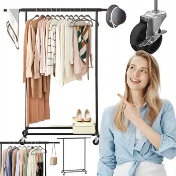 Věšák Stojací věšák kovový Matkam černý