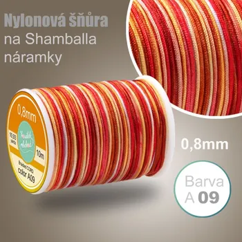 Náramek Nylonová šňůra na Shamballa náramky Gradient MIX 09 průměr nitě 0,8mm 10m v balení