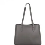 Velká tříoddílová kabelka na rameno David Jones CM7796 šedá