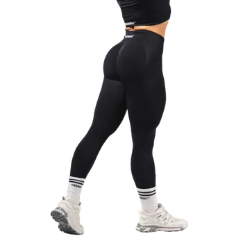 Dámské legíny Nebbia Tvarujíci bezešvé maximum push-up legíny FLOW SEAMLESS 497 černé - M