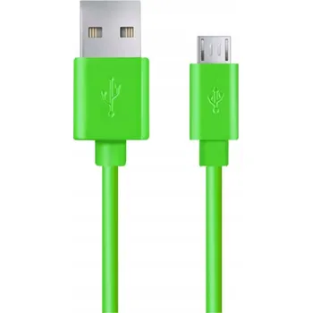 Datový kabel Kabel Esperanza USB - microUSB typ B, 1 m, zelený