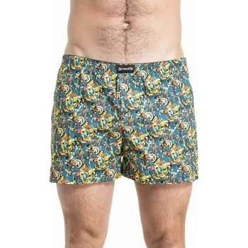 Trenýrky Meatfly pánské trenýrky Agostino Blue Partyboi / Cityboi Double Pack | Mnohobarevná | Velikost S