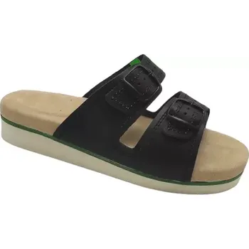 Dámská zdravotní obuv VANIMAR Kožené pantofle na hallux i patní ostruhy-černé,vel. 36 - 46 vel. 42 - délka vnitřní stélky 27 cm