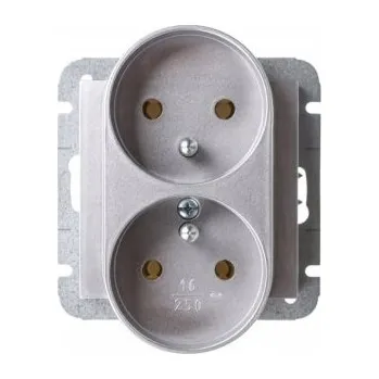 Elektrická zásuvka Elektrická Zásuvka nástěnná Elektro-Plast Nasielsk stříbrná