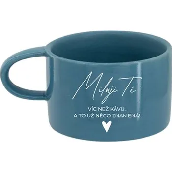 Modrý hrneček "Láska v šálku"
