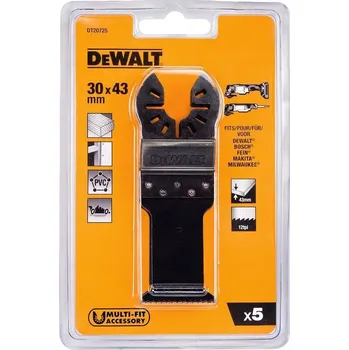 Pilový plátek DEWALT PILOVÝ LIST MT 30x43 mm DŘEVO /5 ks