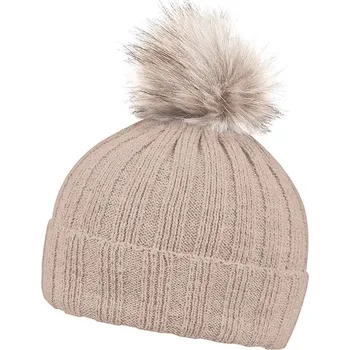 Čepice Cofee Zimní čepice Rib fur Velikost: uni, Barva: béžová (17)