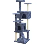 Aga vysoké škrabadlo pro kočky, stabilní, 170 cm, šedobílé, 50x50 cm, MDF STK21218