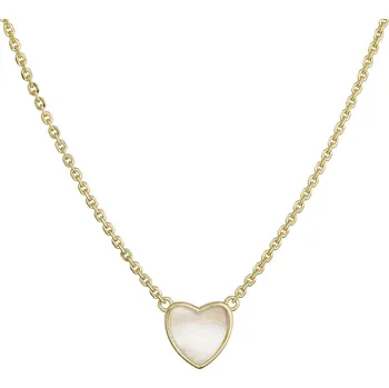 Náhrdelník Pozlacený náhrdelník s perleťovým srdíčkem 12185.1