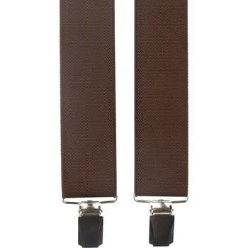 Kšandy Hnědé pánské široké kšandy