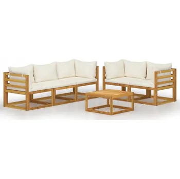 Zahradní nábytková souprava dřevo VidaXL černá 6 ks