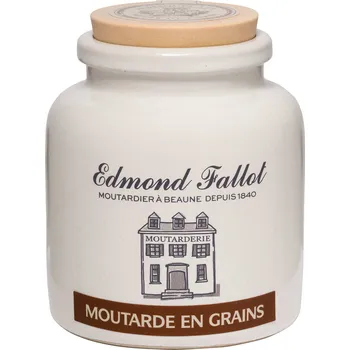 Hořčice Edmond Fallot Hrubozrnná hořčice na bílém víně, 105g - keramika