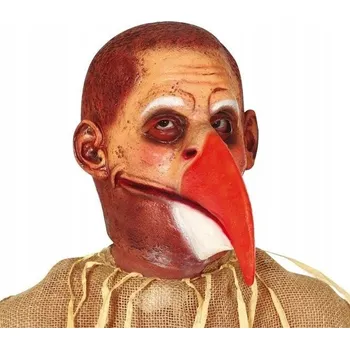 Karnevalová maska Maska na obličej Guirca UNIVERZÁLNÍ latexová příšera hnědá