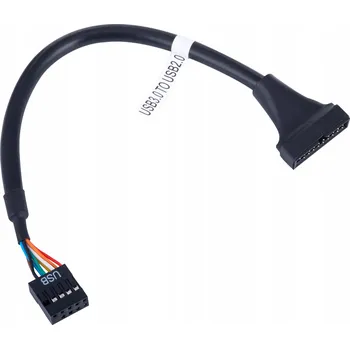 Datový kabel Adaptér USB 2.0 - USB 3.0 Akyga AK-CA-28 20 cm černý