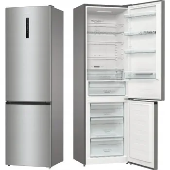 Lednice Dvou dveřová chladnička Gorenje NRK6202AXL4 NoFrost 331 l Multiflow LED Stříbrná