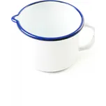 Olymp Retro (modrý lem), smaltovaný hrnek 12 cm s výlevkou, 1 l