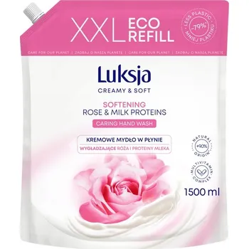 Mýdlo Tekuté mýdlo Luksja náhradní náplň 1500ml Vyhlazující růže a mléčné proteiny