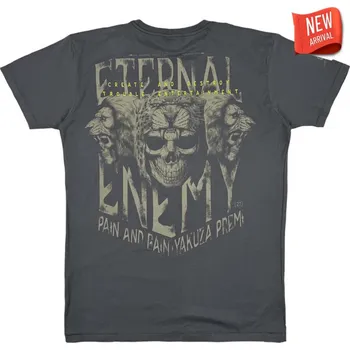 Pánská móda Yakuza Premium Pánské tričko 3903 - tmavě šedé - 3903_DGREY Velikosti: M