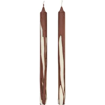 Svícen Ferm Living Svíčky Dryp set 2 ks, dark chocolate