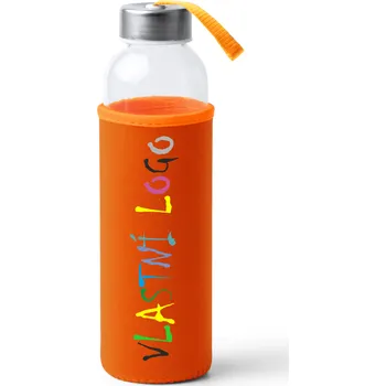 Láhev Stamina Skleněná láhev CAMU s potiskem Barva: oranžová