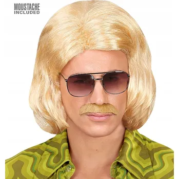 Karnevalová paruka PARUKA S KNOUREM DISCO 70. LÉTA SVĚTLÁ BLOND