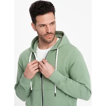 Pánská mikina Pánská rozepínací mikina s kapucí BASIC zelená