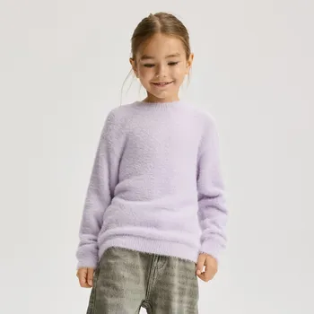 Dívčí svetr Reserved - Chlupatý svetr - hroznová - 798FH-48X - 798FH-48X-152