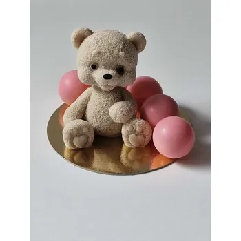 Čokoláda Čokoládová figurka medvídek a koule malé - růžový