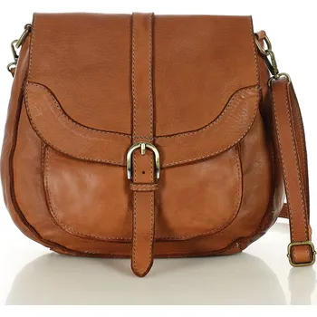 Kabelka Vintage retro kožená brašna přes rameno Barva: Hnědá