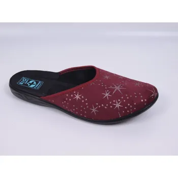 Dámské pantofle Dámské bačkory papuče ADANEX SARA 29264 vínové s hvězdičkami s uzavřenou špičkou velikost: 39