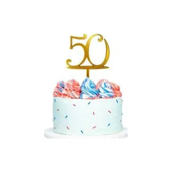 Dortová svíčka Číslo 50 Fialová