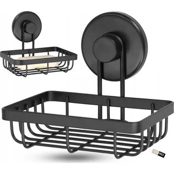 Mýdlenka Nástěnná Mýdlenka Cadro Držák na mýdlo na přísavku, černý kov