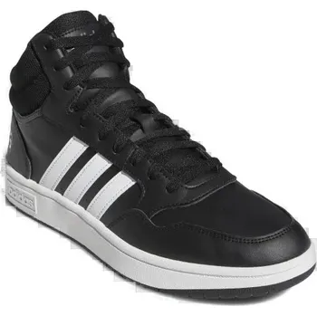 Pánská tenisová obuv Pánská rekreační obuv ADIDAS-Hoops 3.0 Mid M core black/cloud white/grey six Černá 46