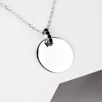 Přívěsek Selvyn Black - stříbrný přívěsek s černými zirkony