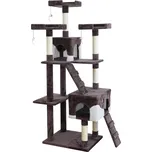 Aga Vysoké škrabadlo pro kočky, Stabilní, 170 cm, Hnědobílé, MDF STK21217