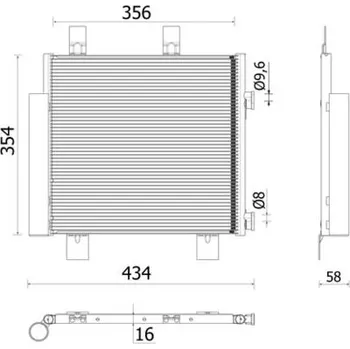 Výparník klimatizace Kondenzátor, klimatizace MAHLE AC 899 000P