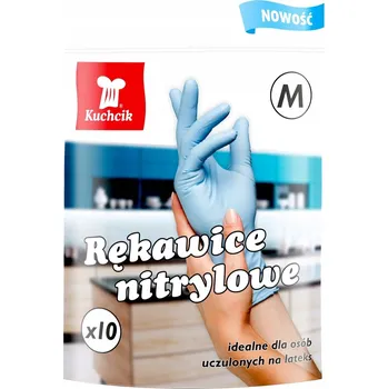 Pracovní rukavice Na jedno použití nitrilové rukavice Kuchcik vel. M 10 ks